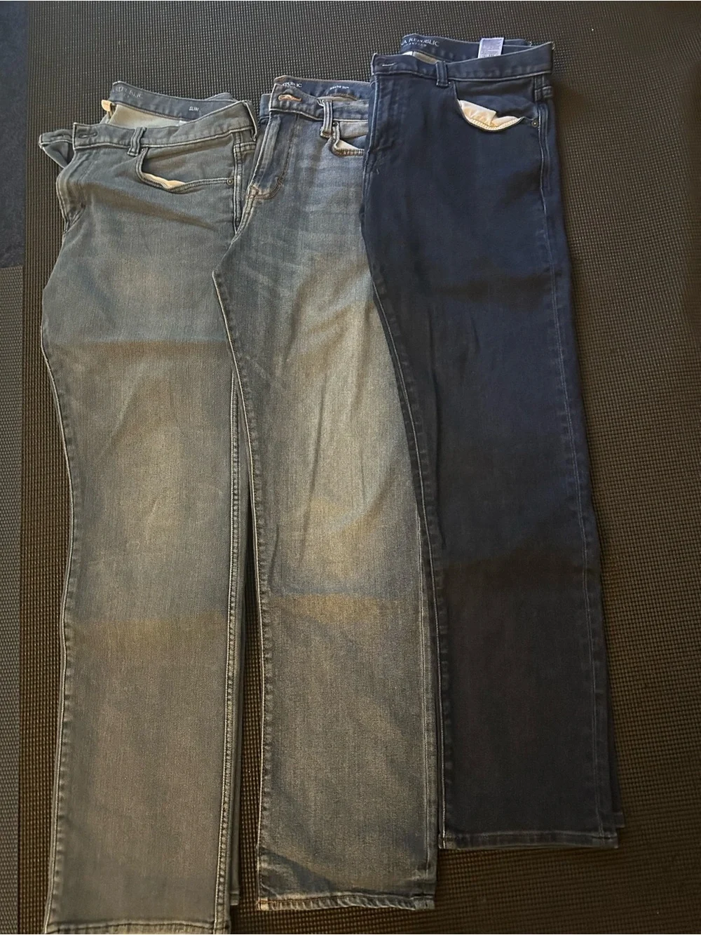 3-Pack Men’s travel Jeans - Light Blue, Medium Blue, Dark Blue
